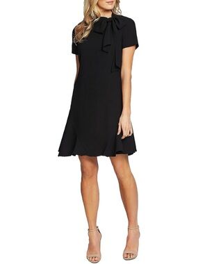 ‼️NEW Cece Black Bow Tie Mini Dress